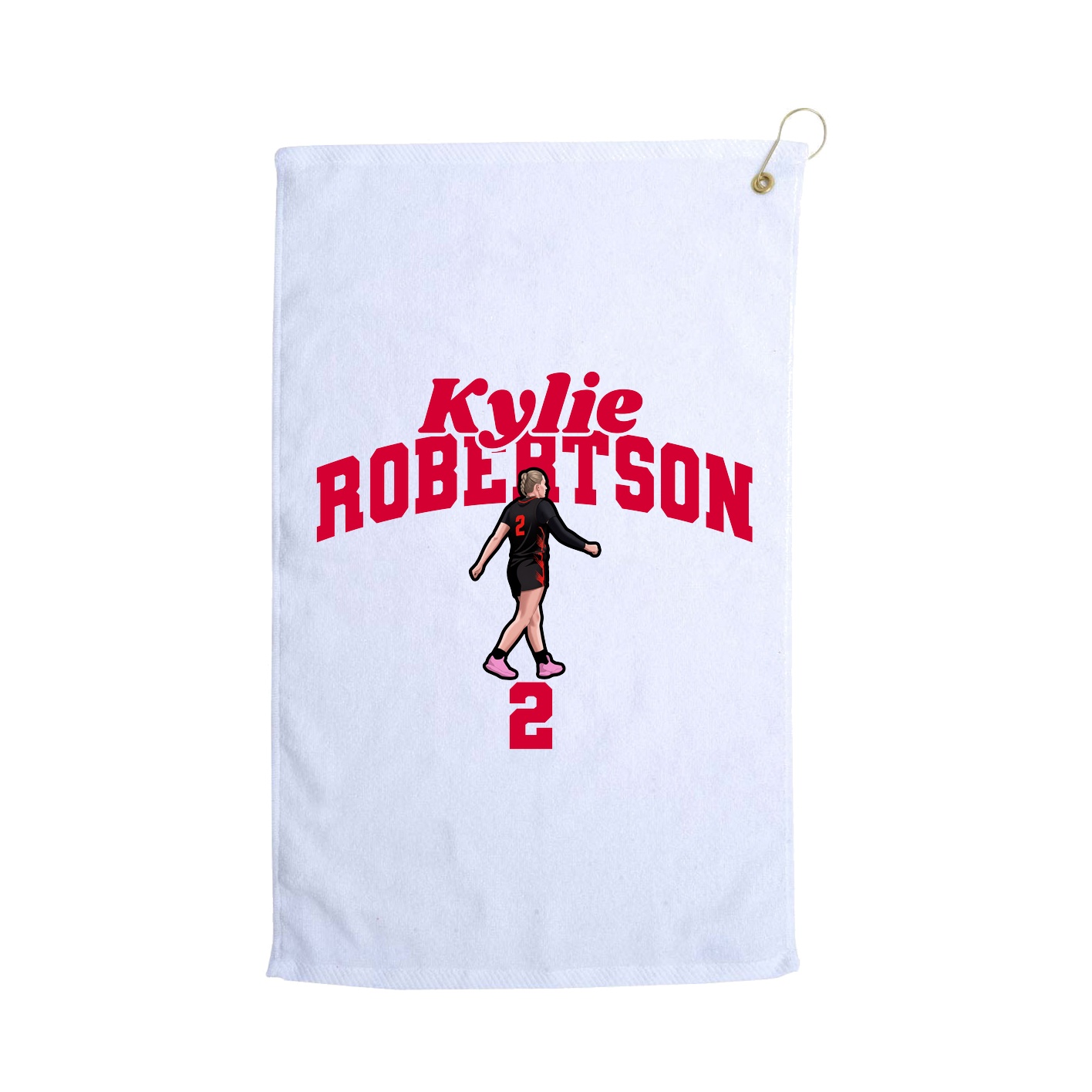 Golf Towel — Signature Arch in White