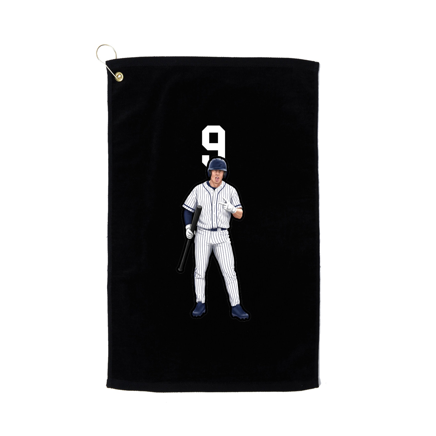 Golf Towel — Number Top in Black
