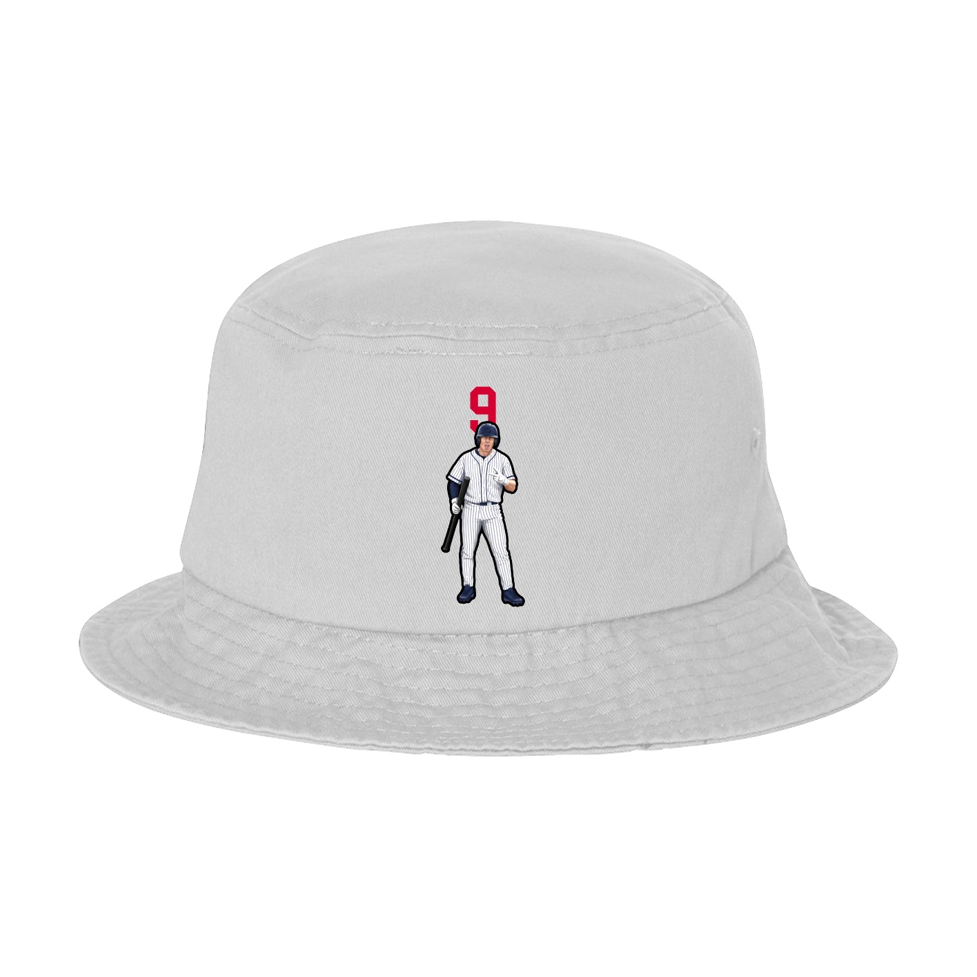 Bucket Cap — Number Top in White