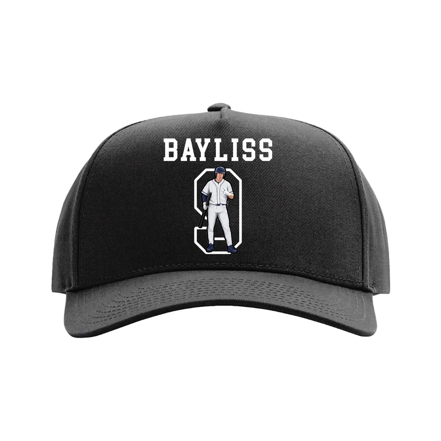 Full Fabric Five-Panel Champ Cap — Shirsey in Black
