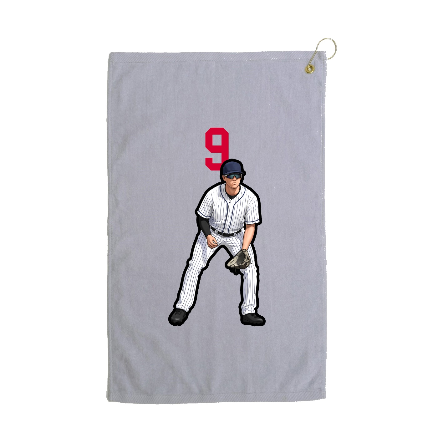 Golf Towel — Number Top in Grey