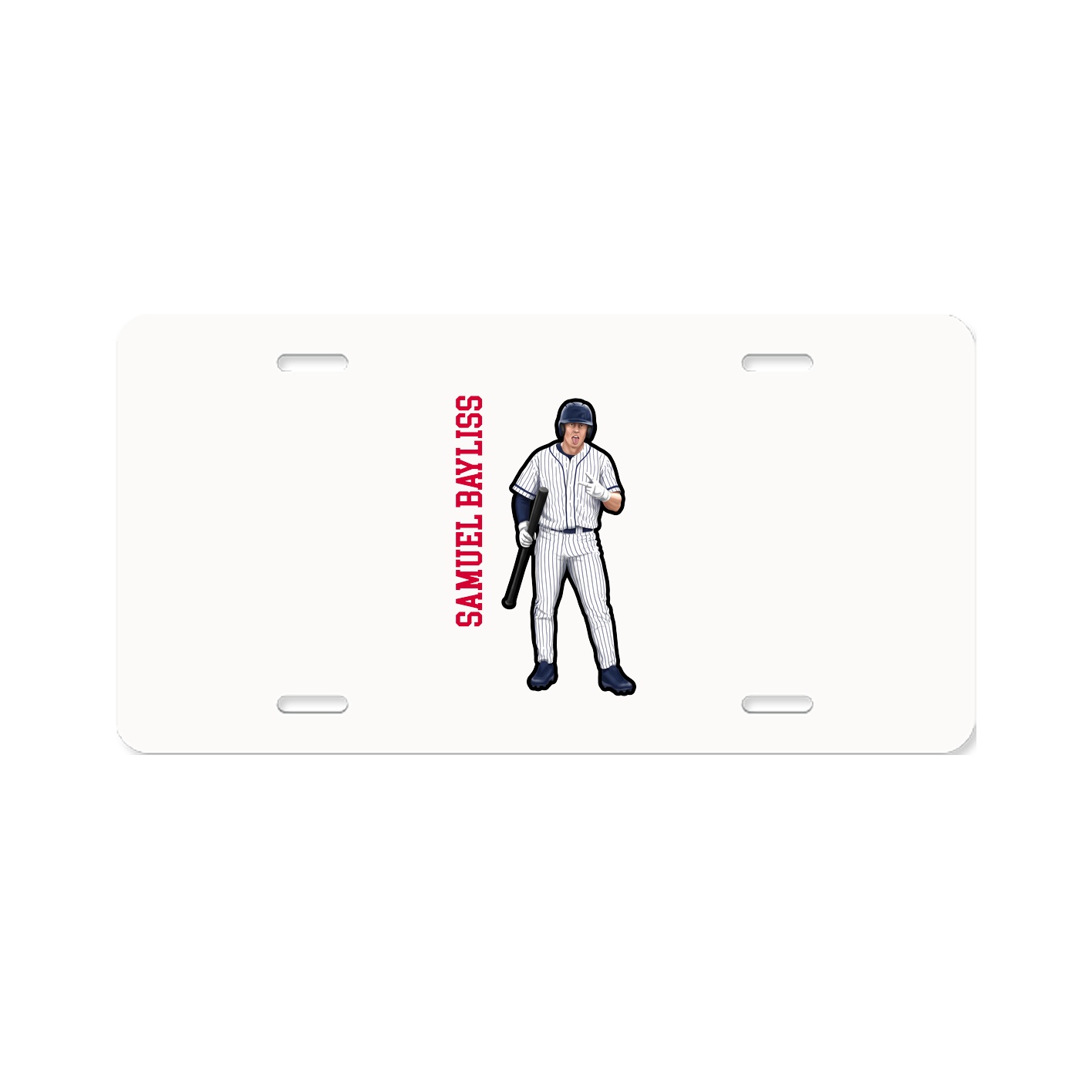 License Plate — Name Vertical in Classic