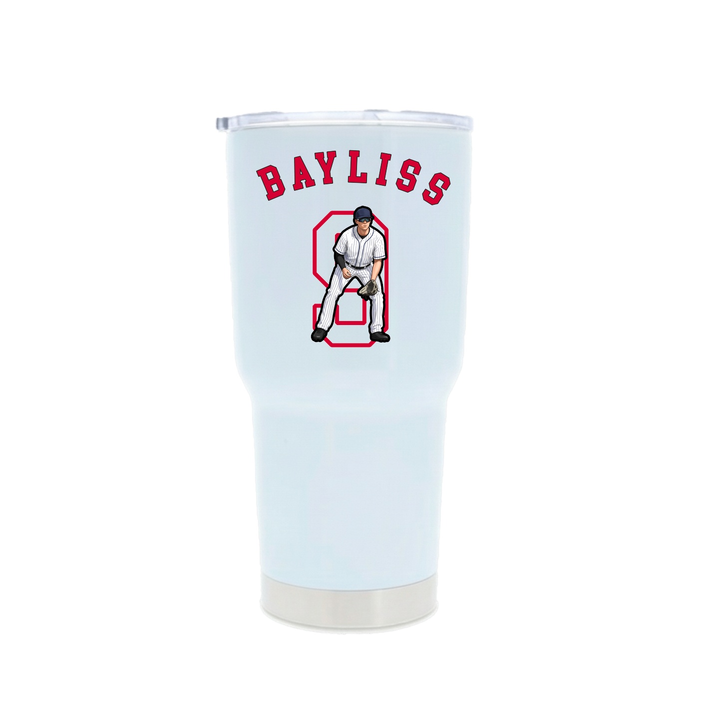 30oz Stainless Steel Tumbler — Shirsey Arch in White