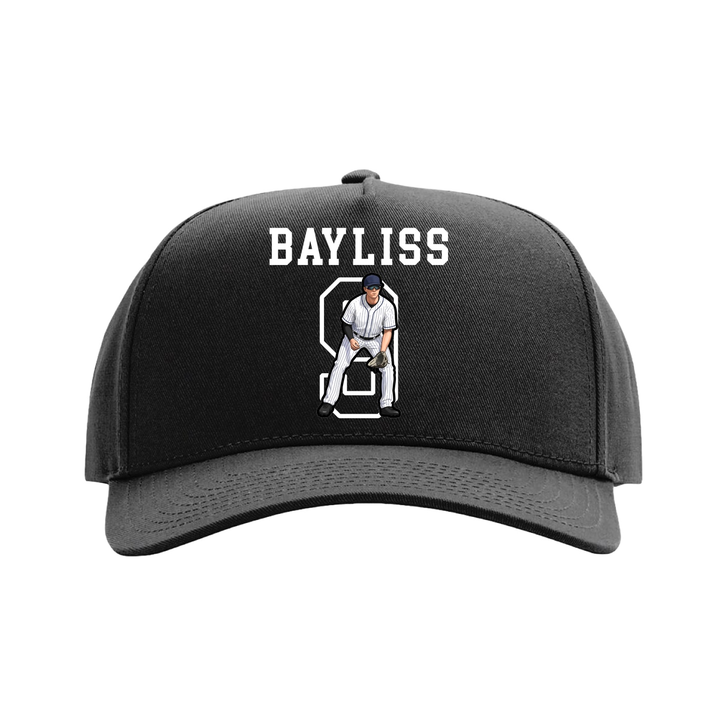 Full Fabric Five-Panel Champ Cap — Shirsey in Black