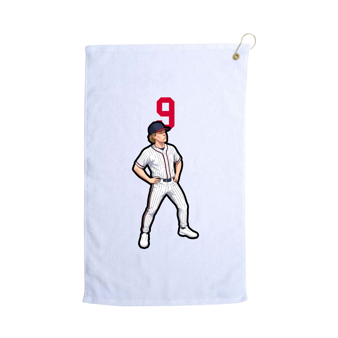 Golf Towel — Number Top in White