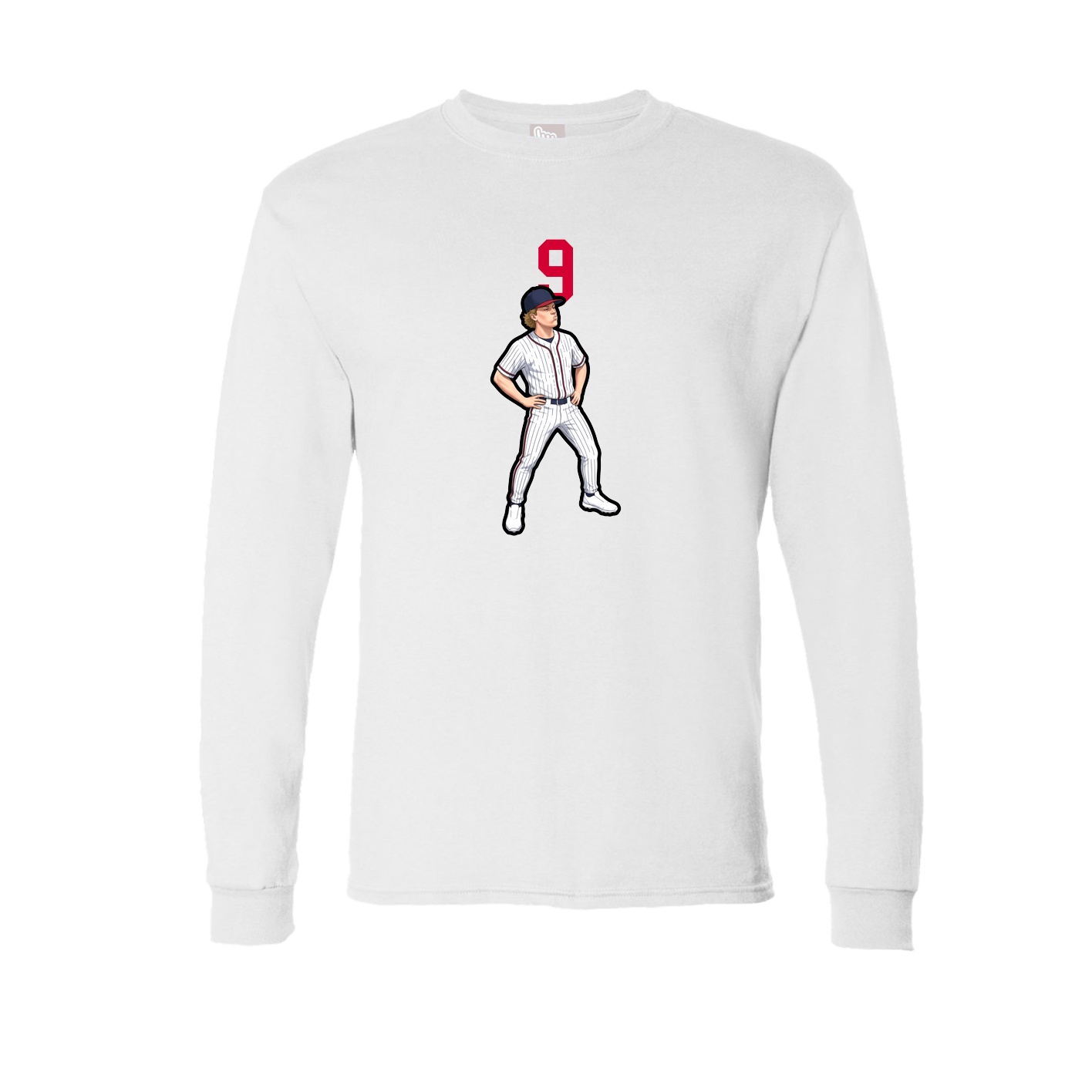 Long Sleeve Tee — Number Top in White