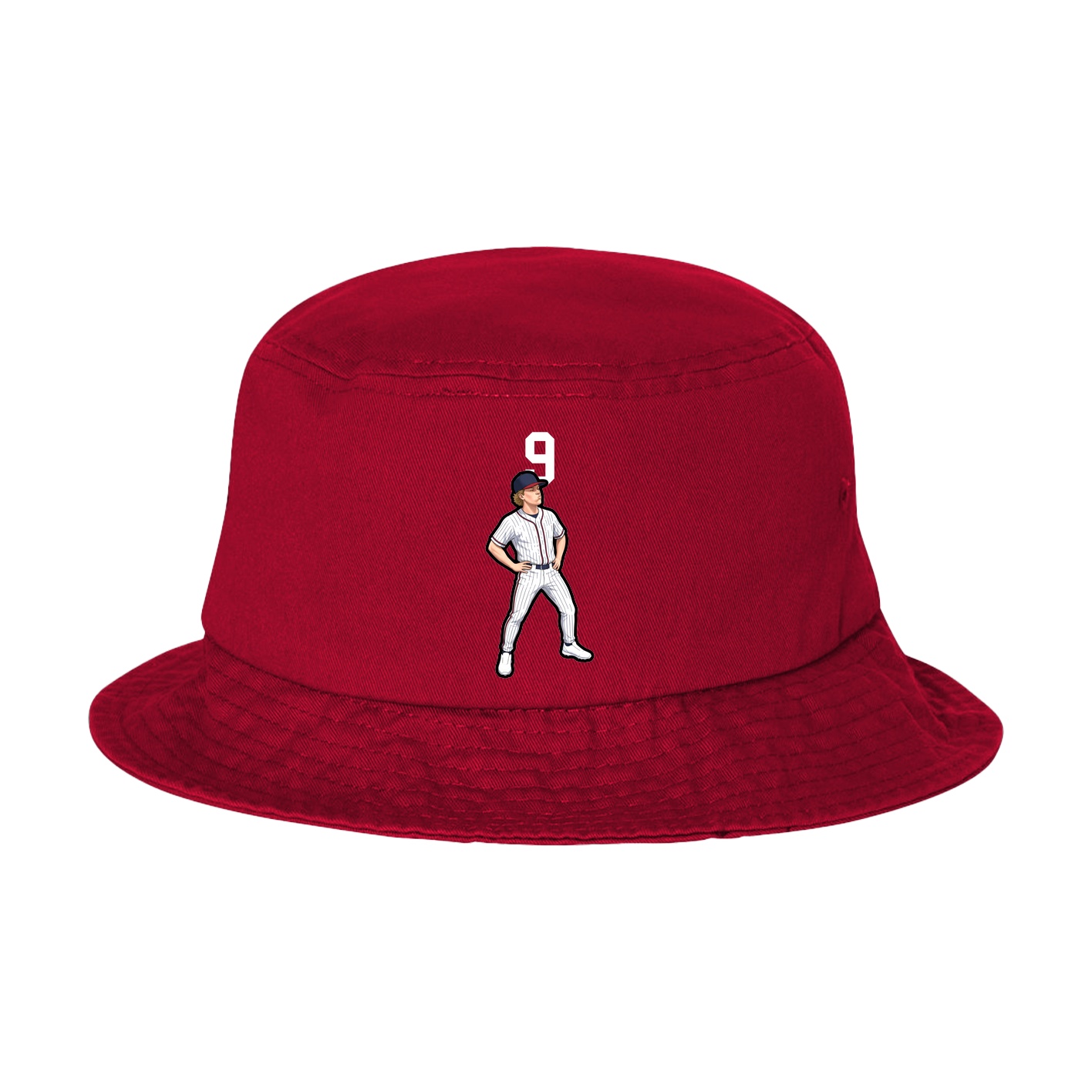 Bucket Cap — Number Top in Red