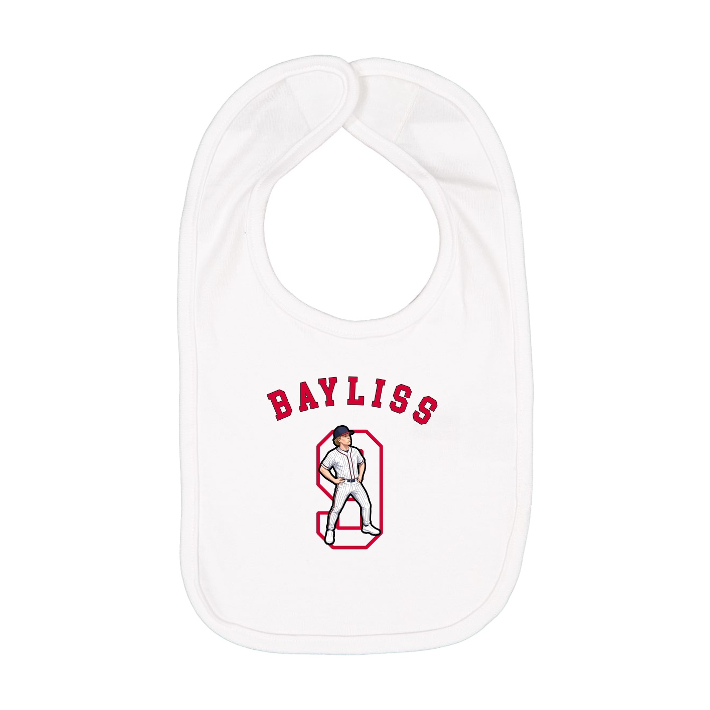 Infant Bib — Shirsey Arch in White