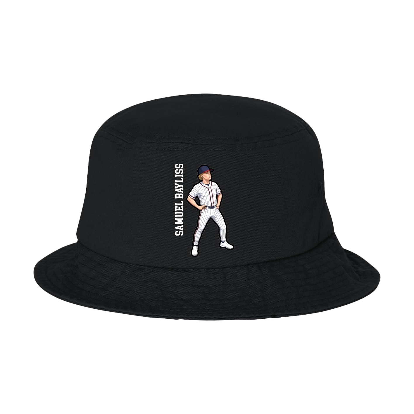 Bucket Cap — Name Vertical in Black
