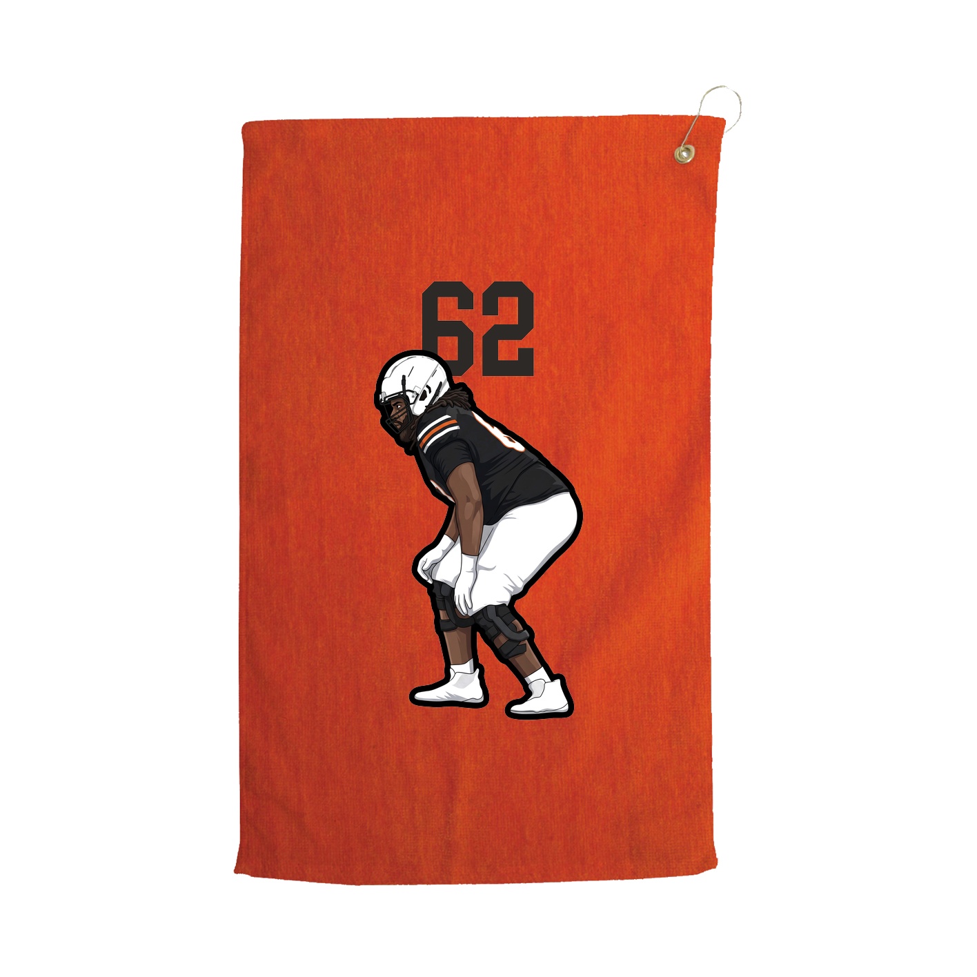 Golf Towel — Number Top in Orange