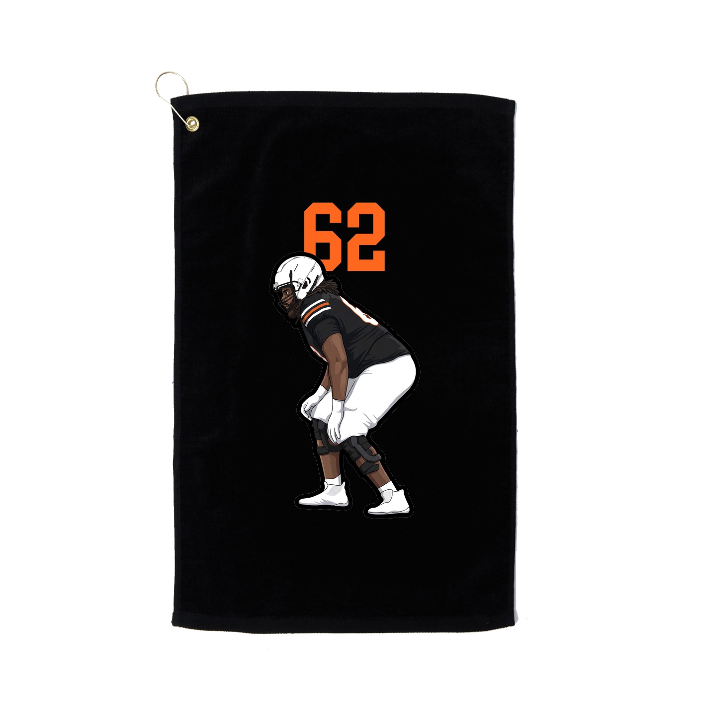 Golf Towel — Number Top in Black