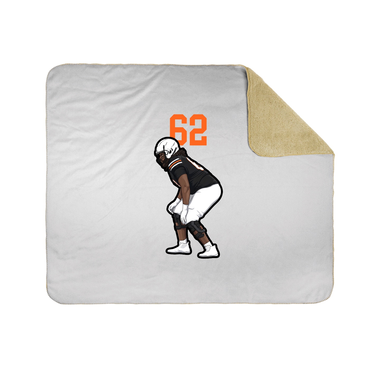 Throw Blanket — Number Top in White