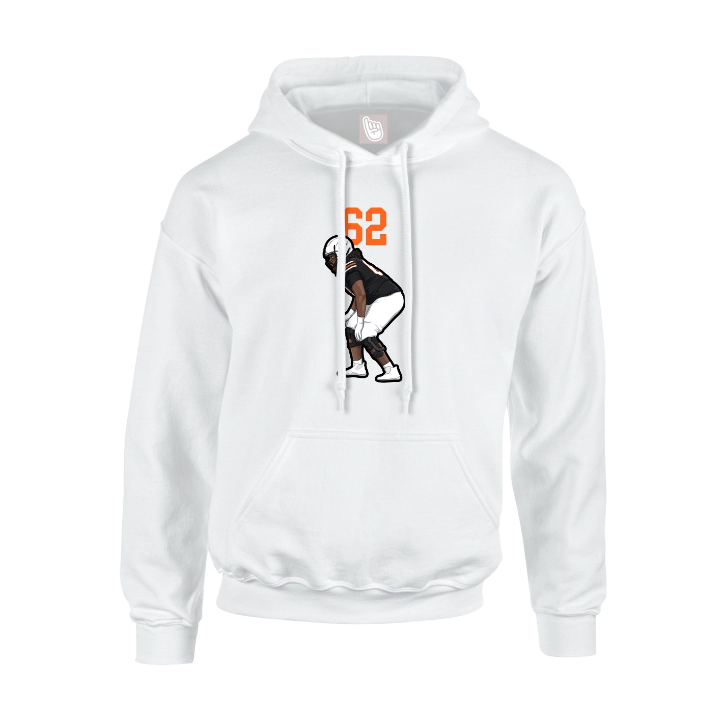 Hoodie — Number Top in White