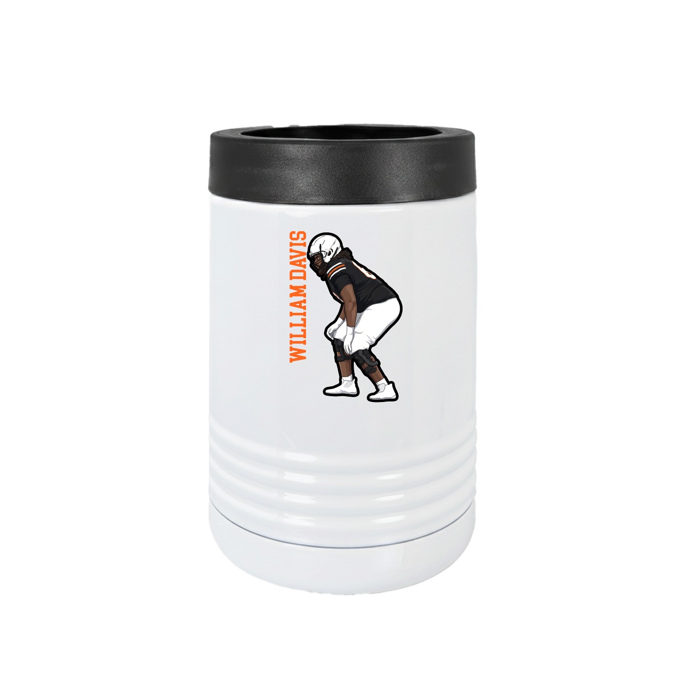Beverage Holder — Name Vertical in White