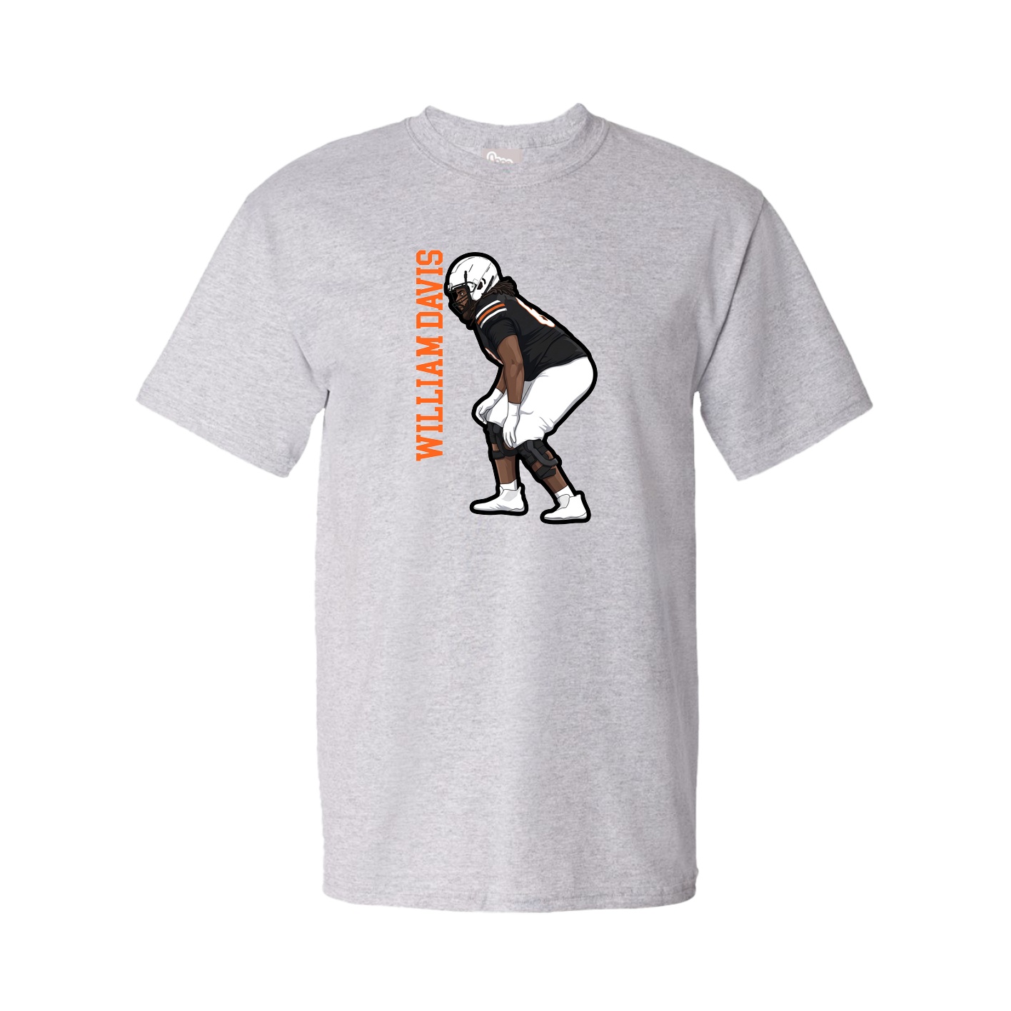 Tee — Name Vertical in Grey
