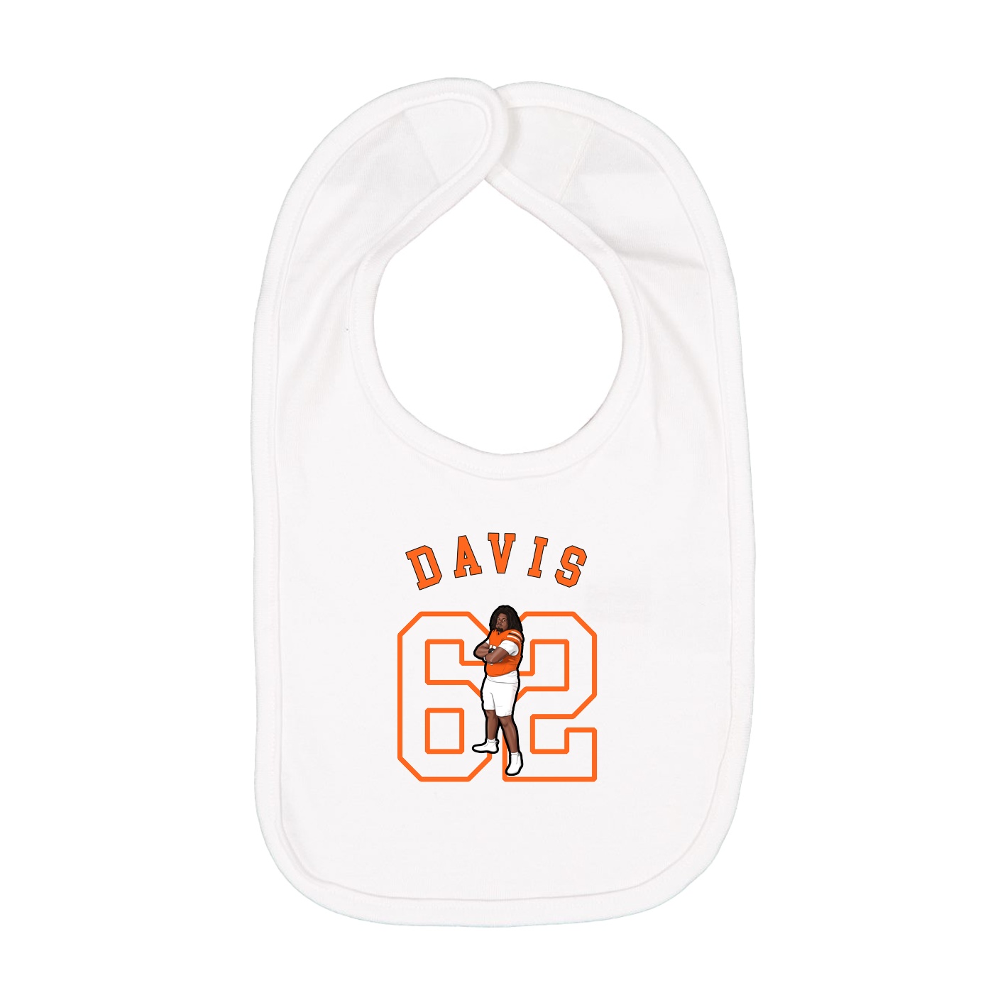 Infant Bib — Shirsey Arch in White