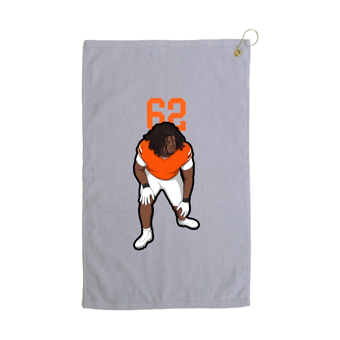 Golf Towel — Number Top in Grey