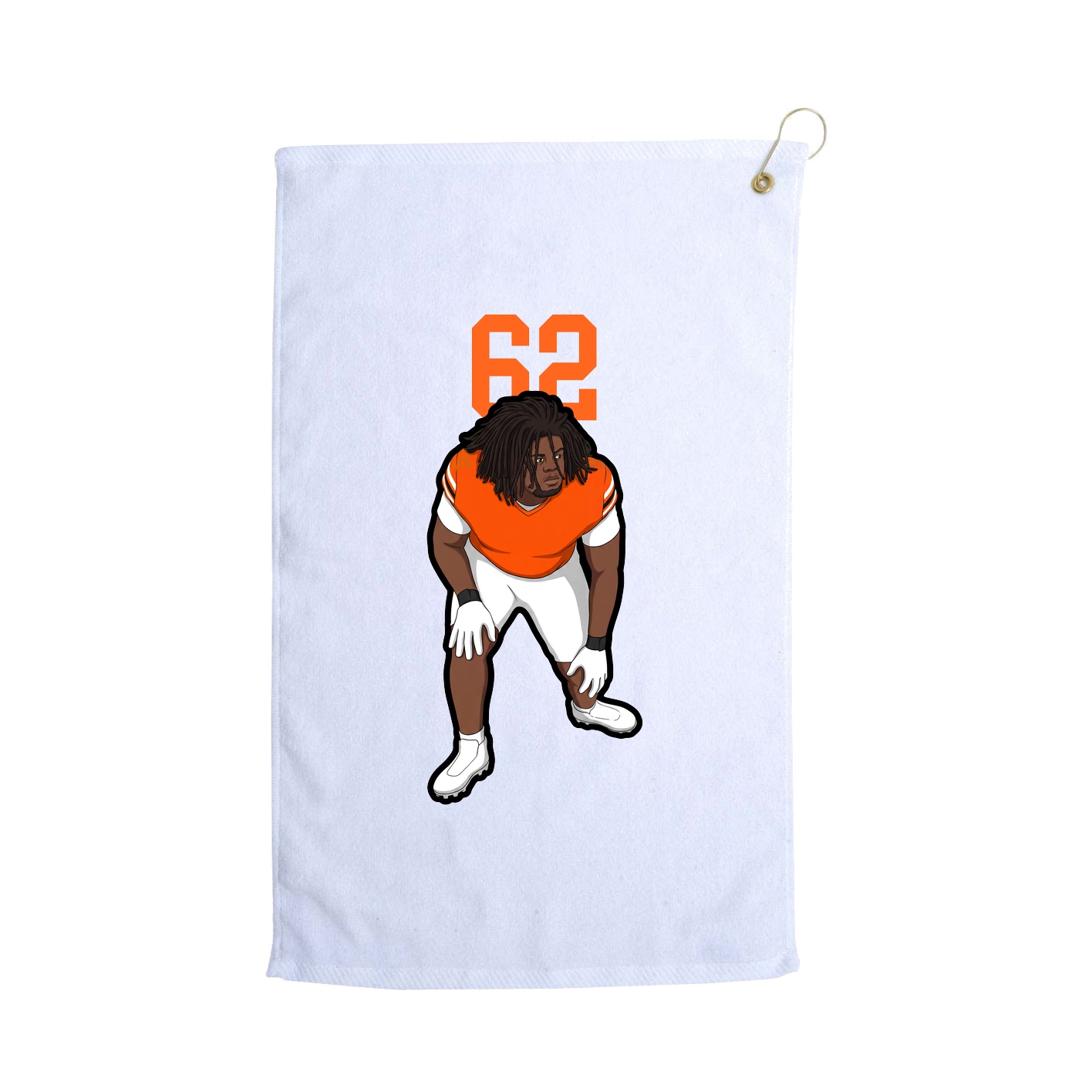 Golf Towel — Number Top in White