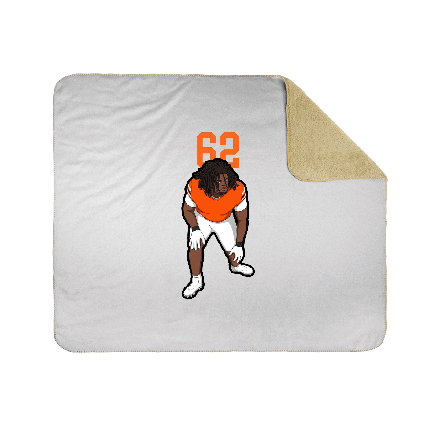 Throw Blanket — Number Top in White