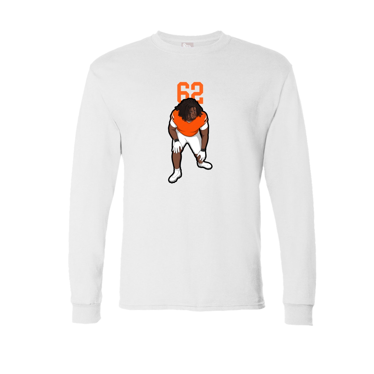 Long Sleeve Tee — Number Top in White