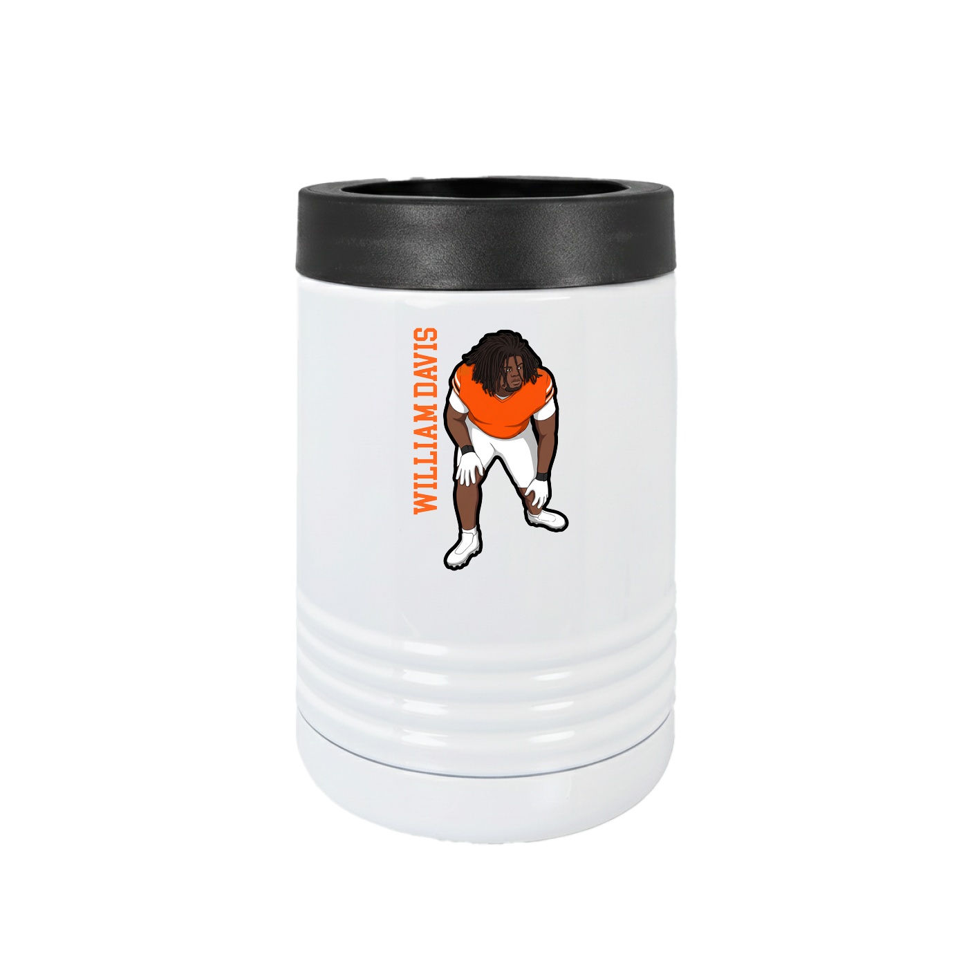 Beverage Holder — Name Vertical in White