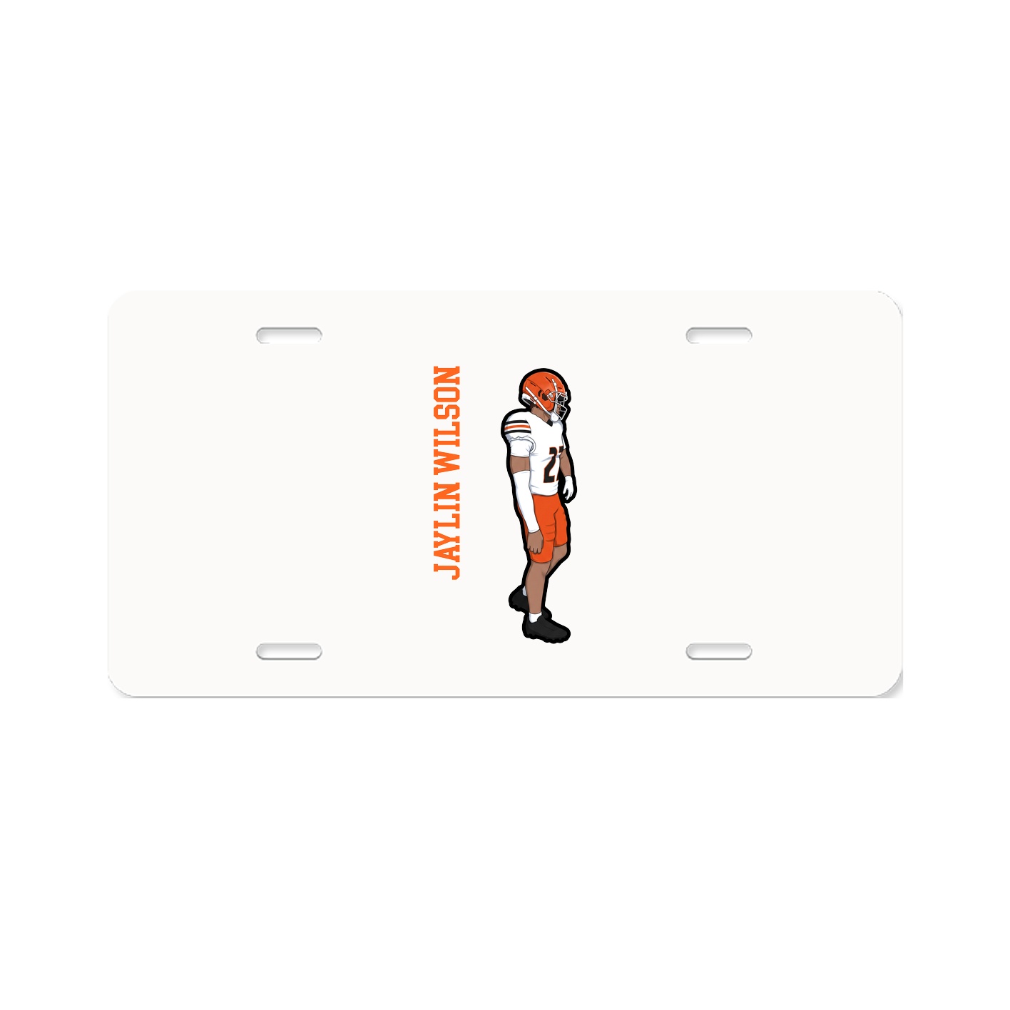 License Plate — Name Vertical in Classic