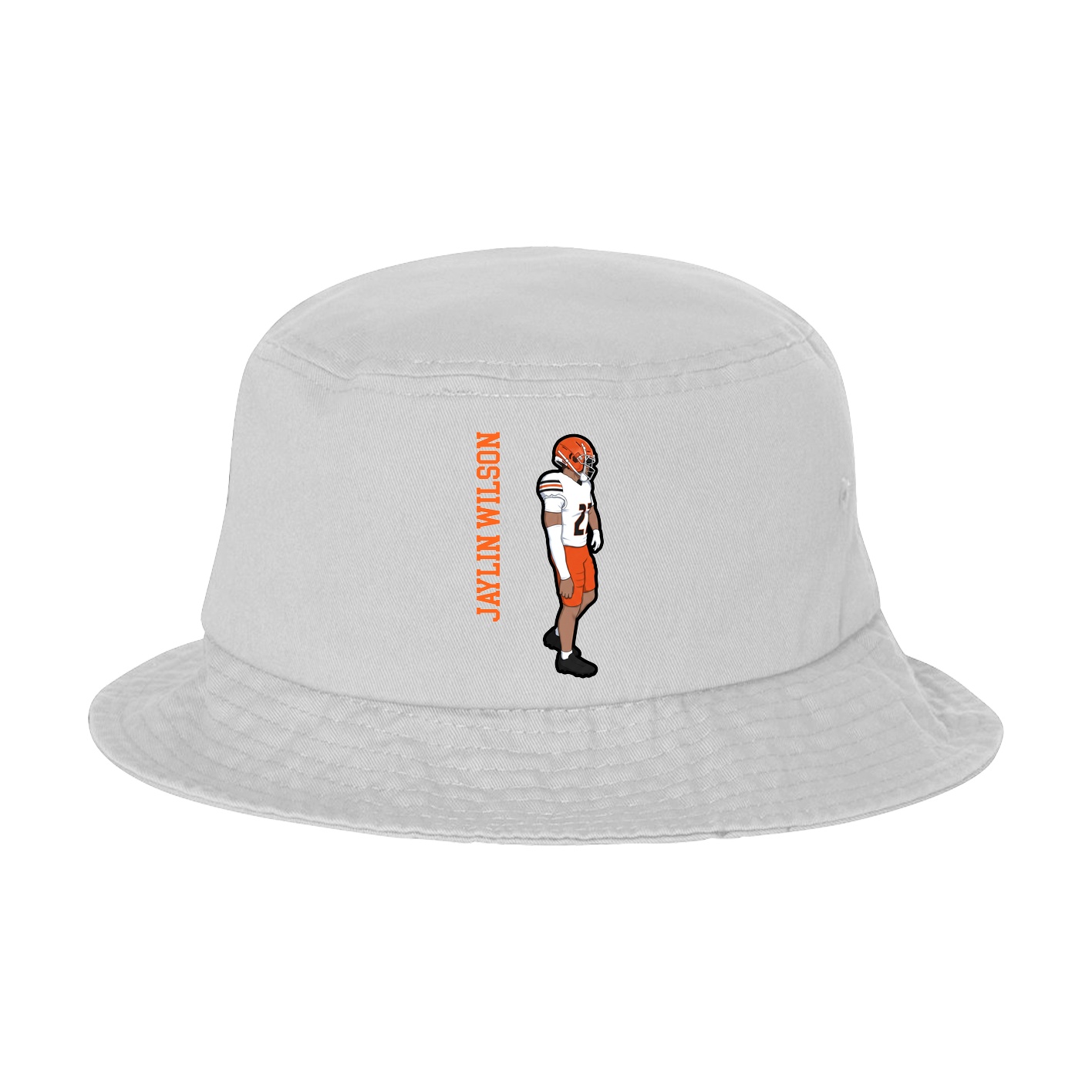 Bucket Cap — Name Vertical in White