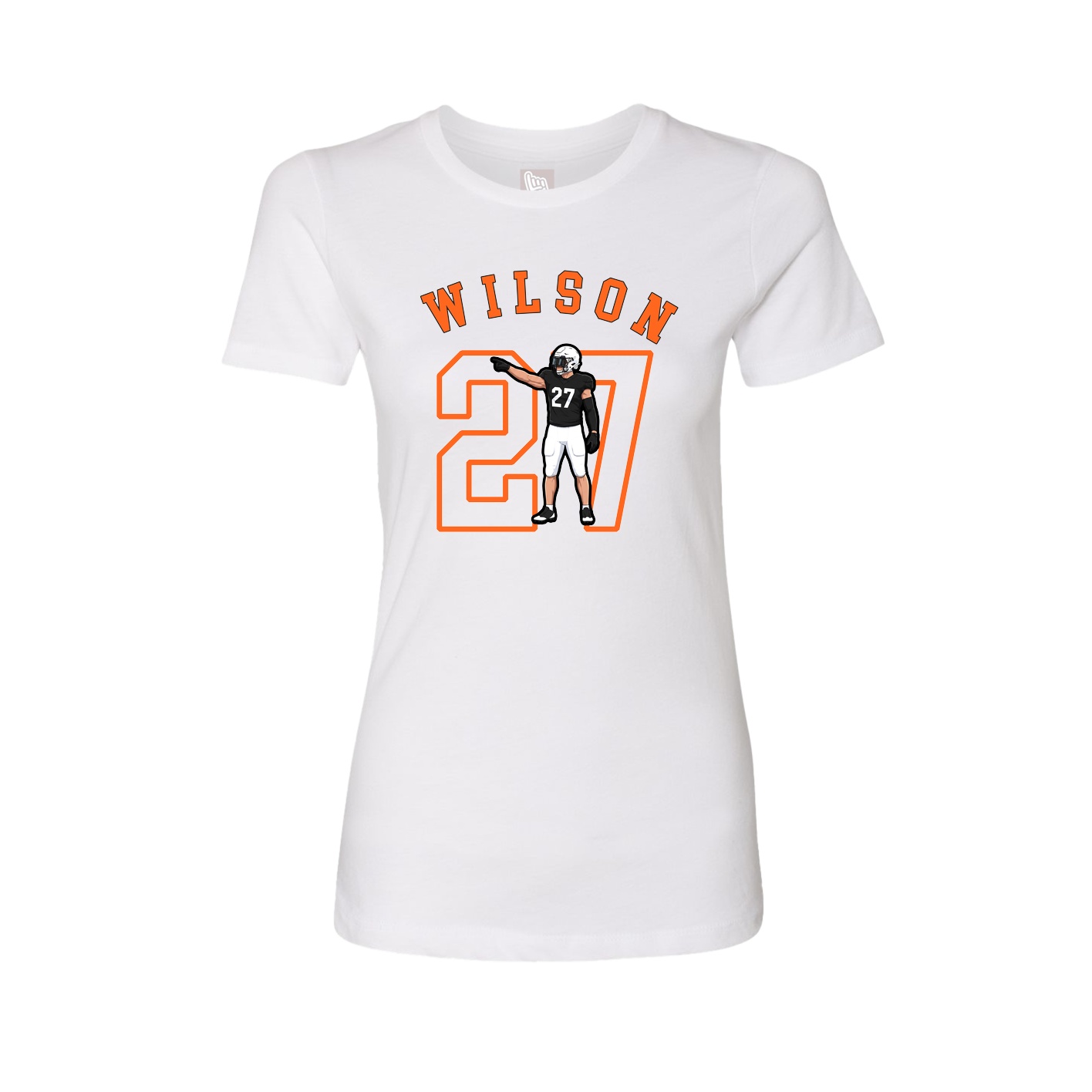 Fitted Women's Tee — Shirsey Arch in White