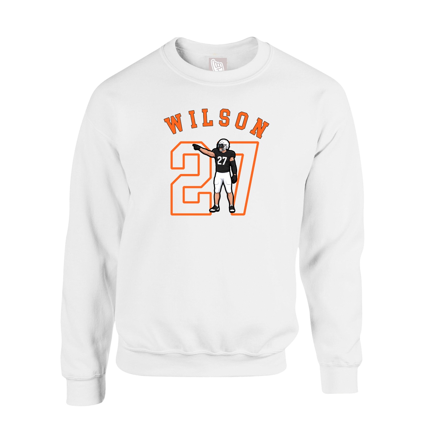 Fleece Crew — Shirsey Arch in White