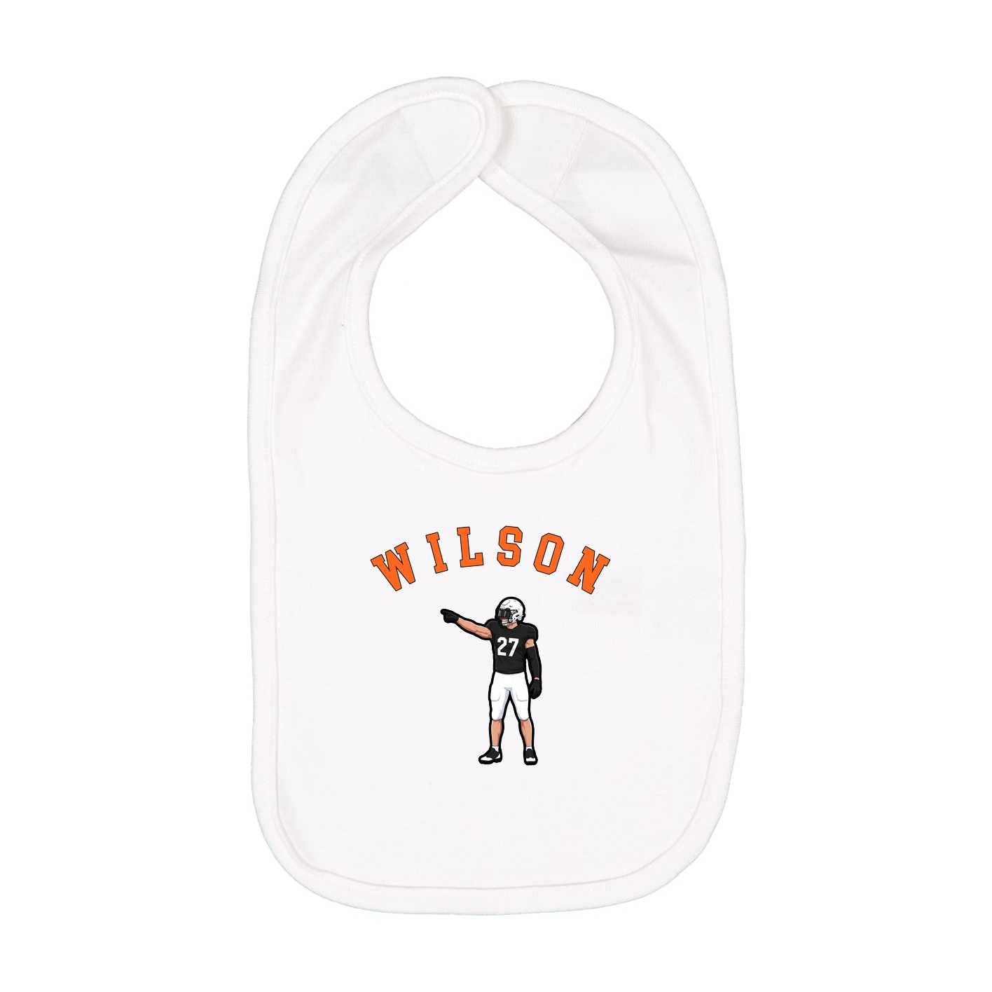 Infant Bib — Shirsey Arch in White