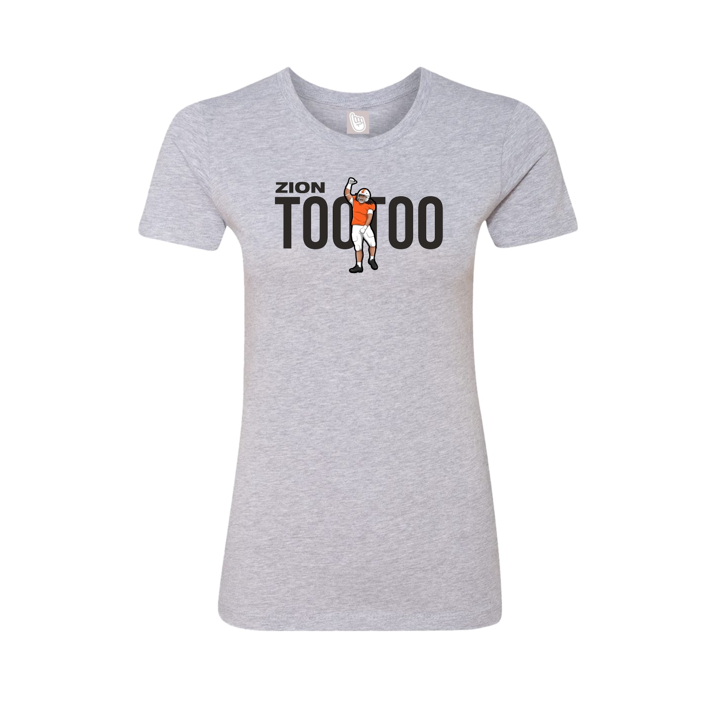 Fitted Women's Tee — Player Name in Grey