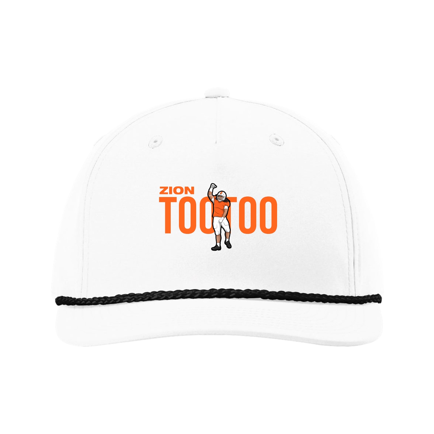 Five-Panel Classic Rope Cap — Player Name in White
