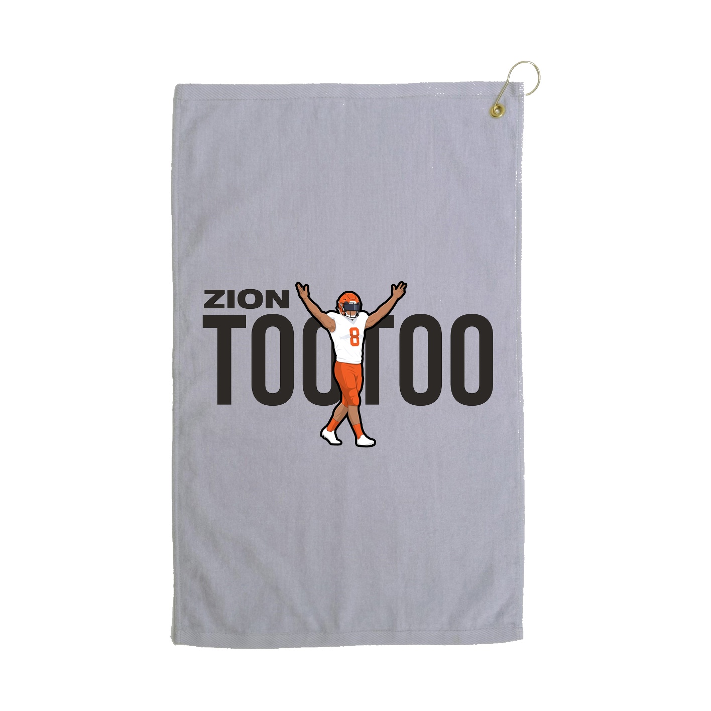 Golf Towel — Player Name in Grey