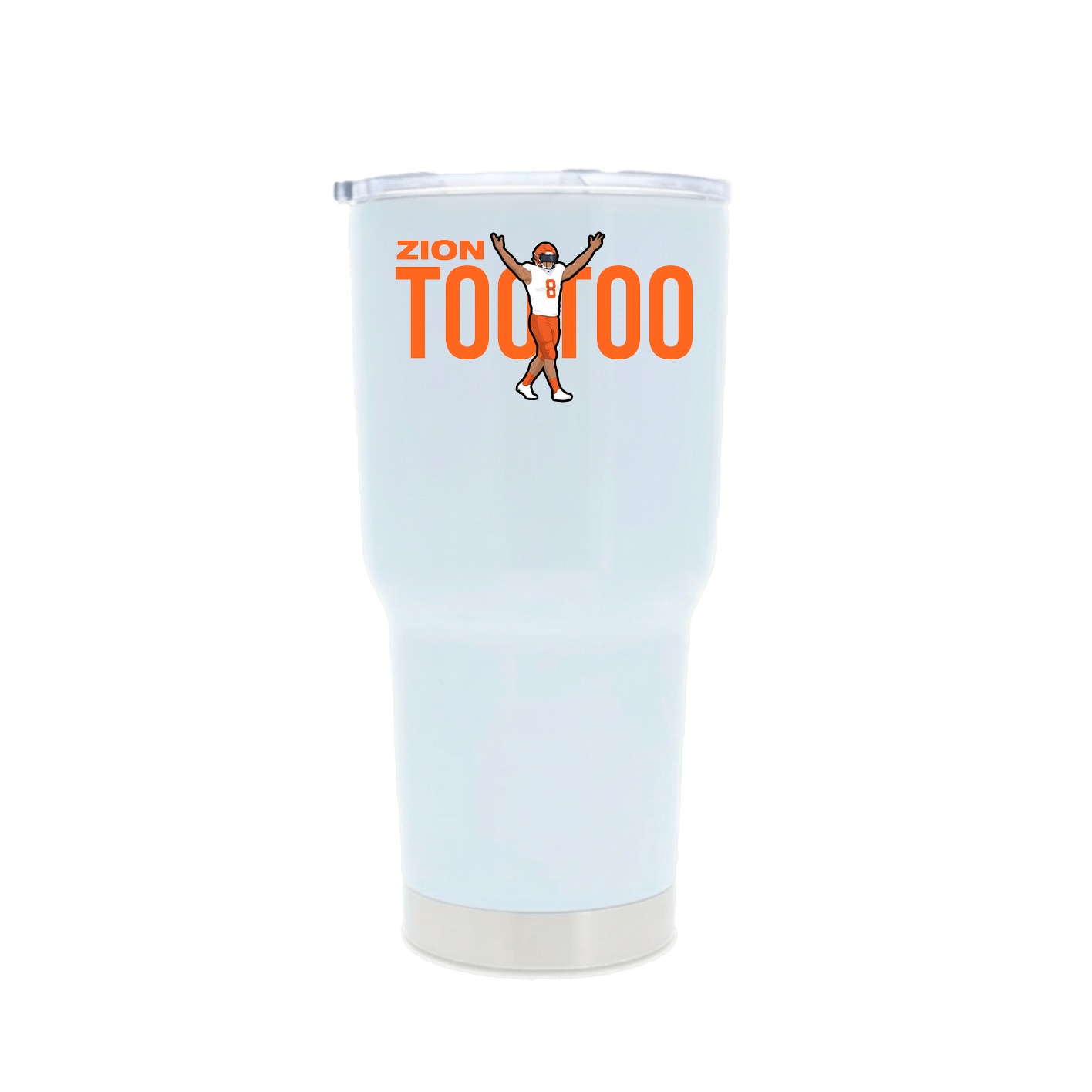 30oz Stainless Steel Tumbler — Player Name in White