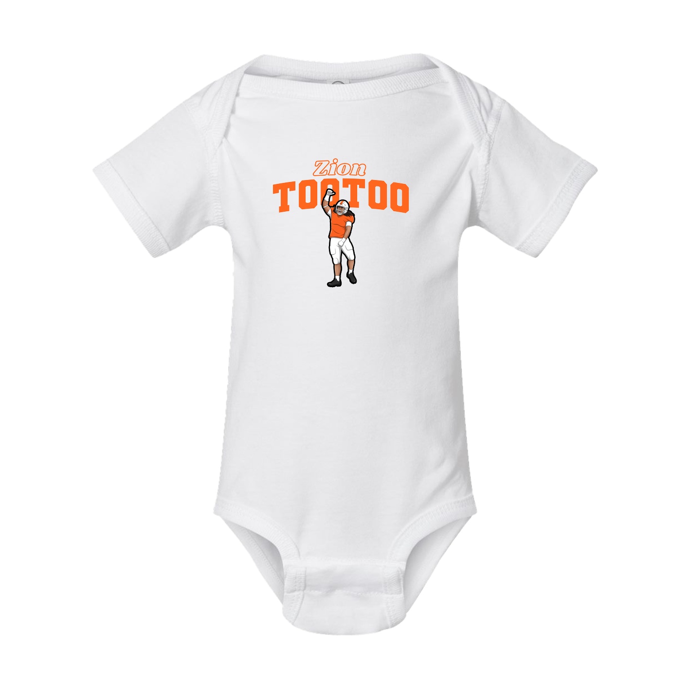 Baby Onesie — Name Arch in White