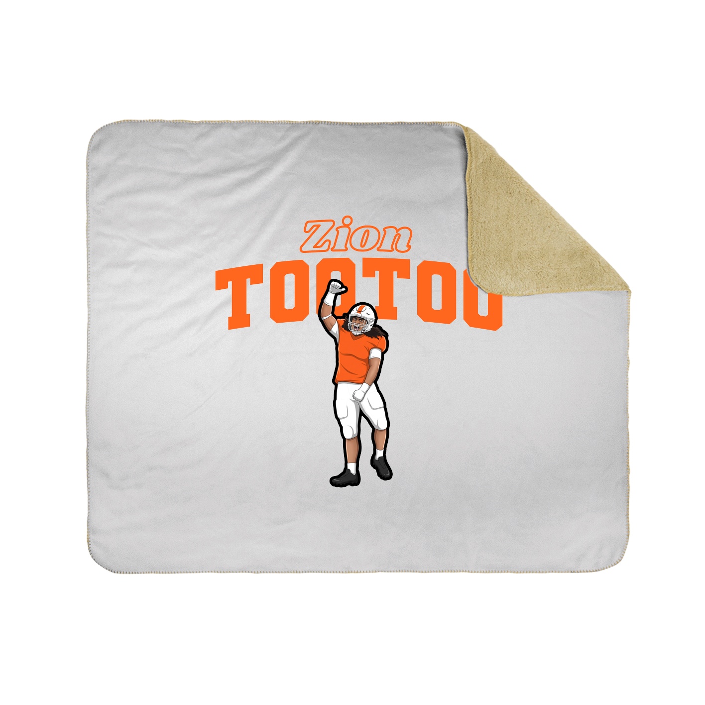 Throw Blanket — Name Arch in White