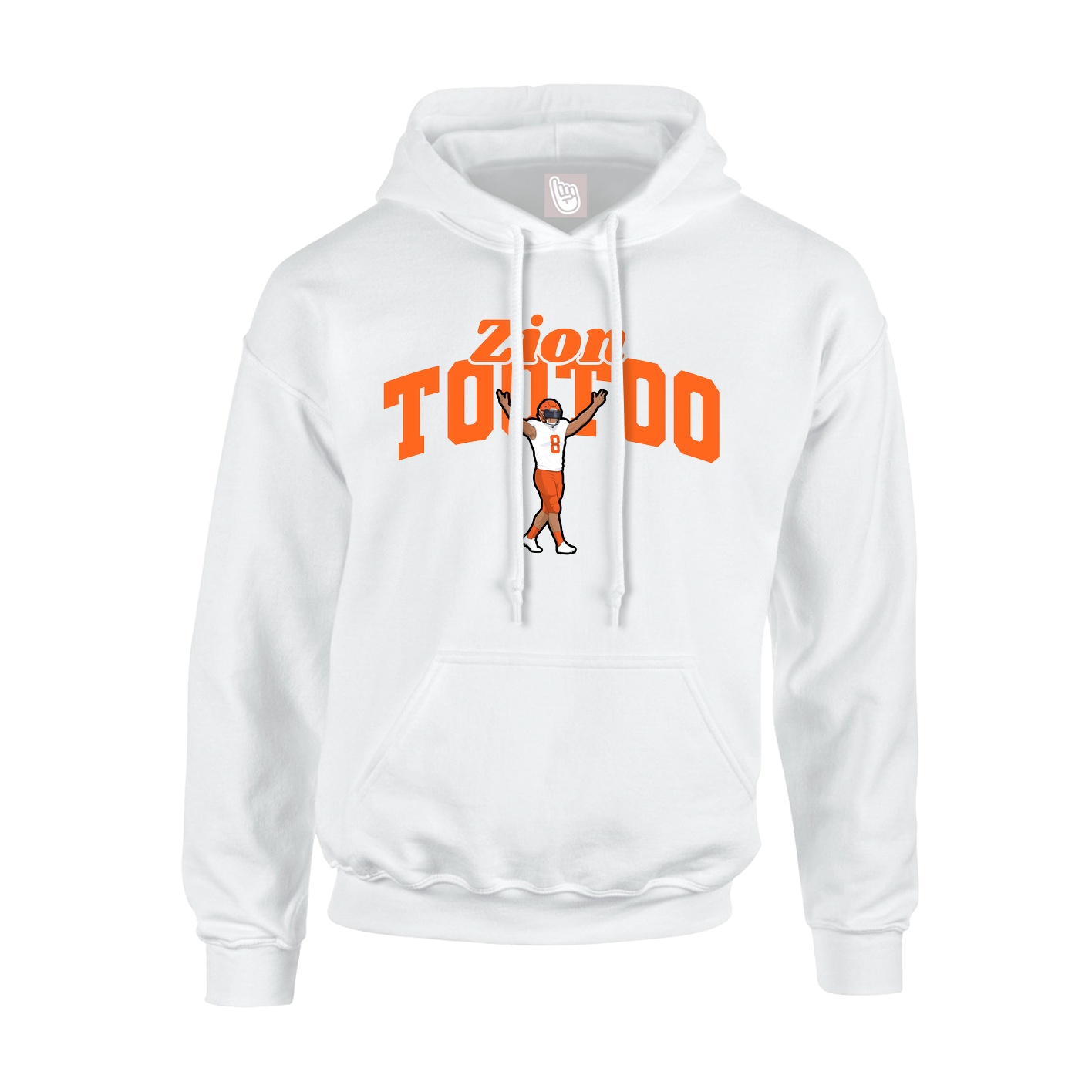 Youth Hoodie — Signature Arch in White