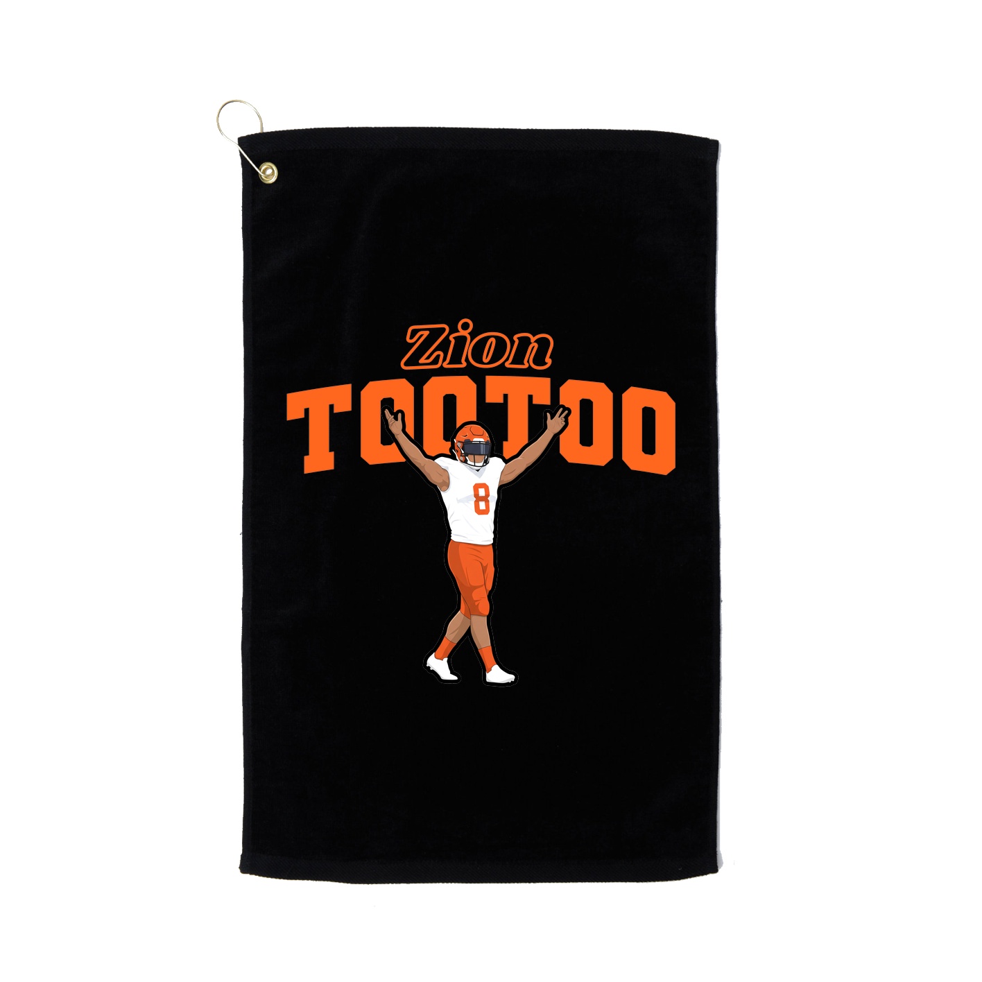 Golf Towel — Name Arch in Black