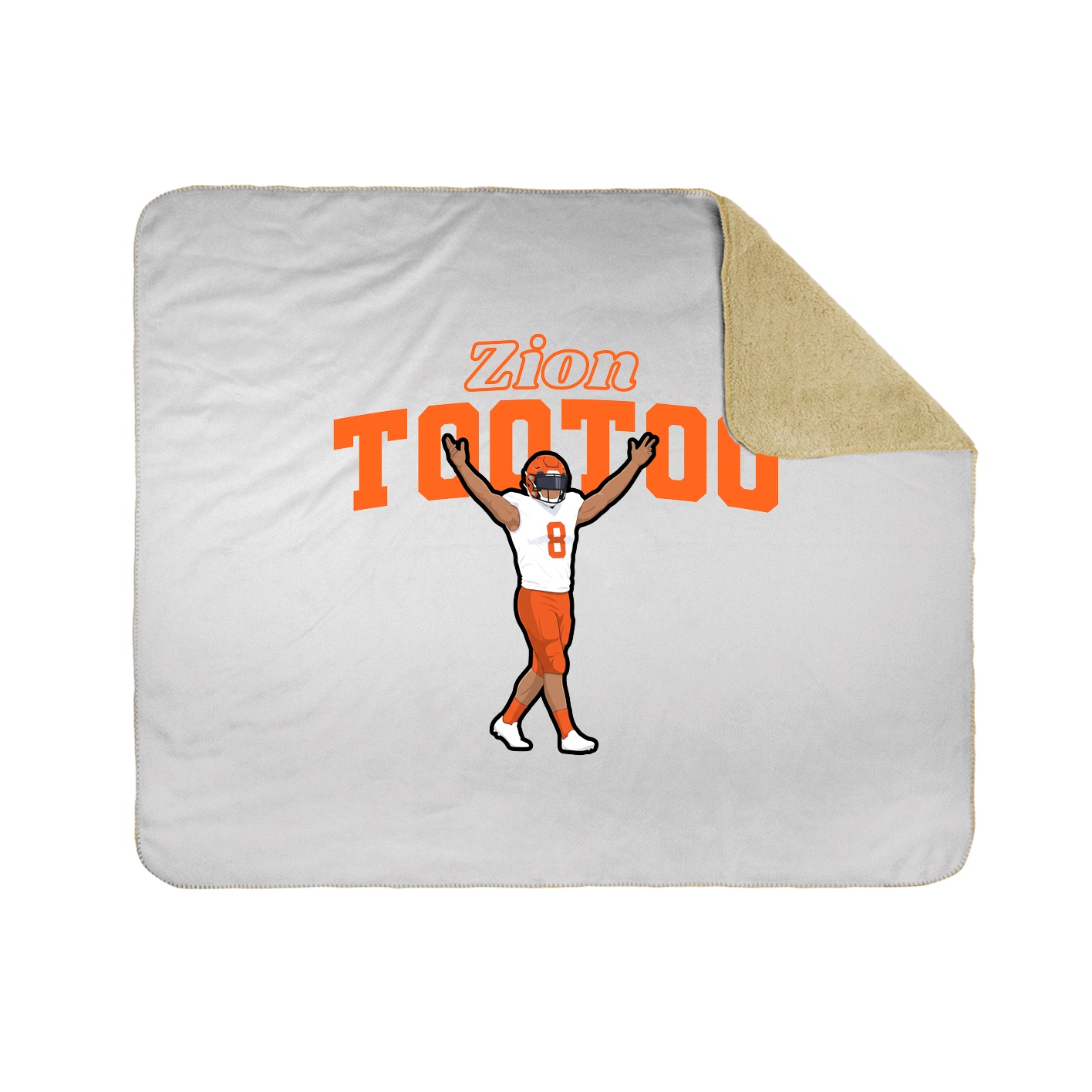 Throw Blanket — Name Arch in White