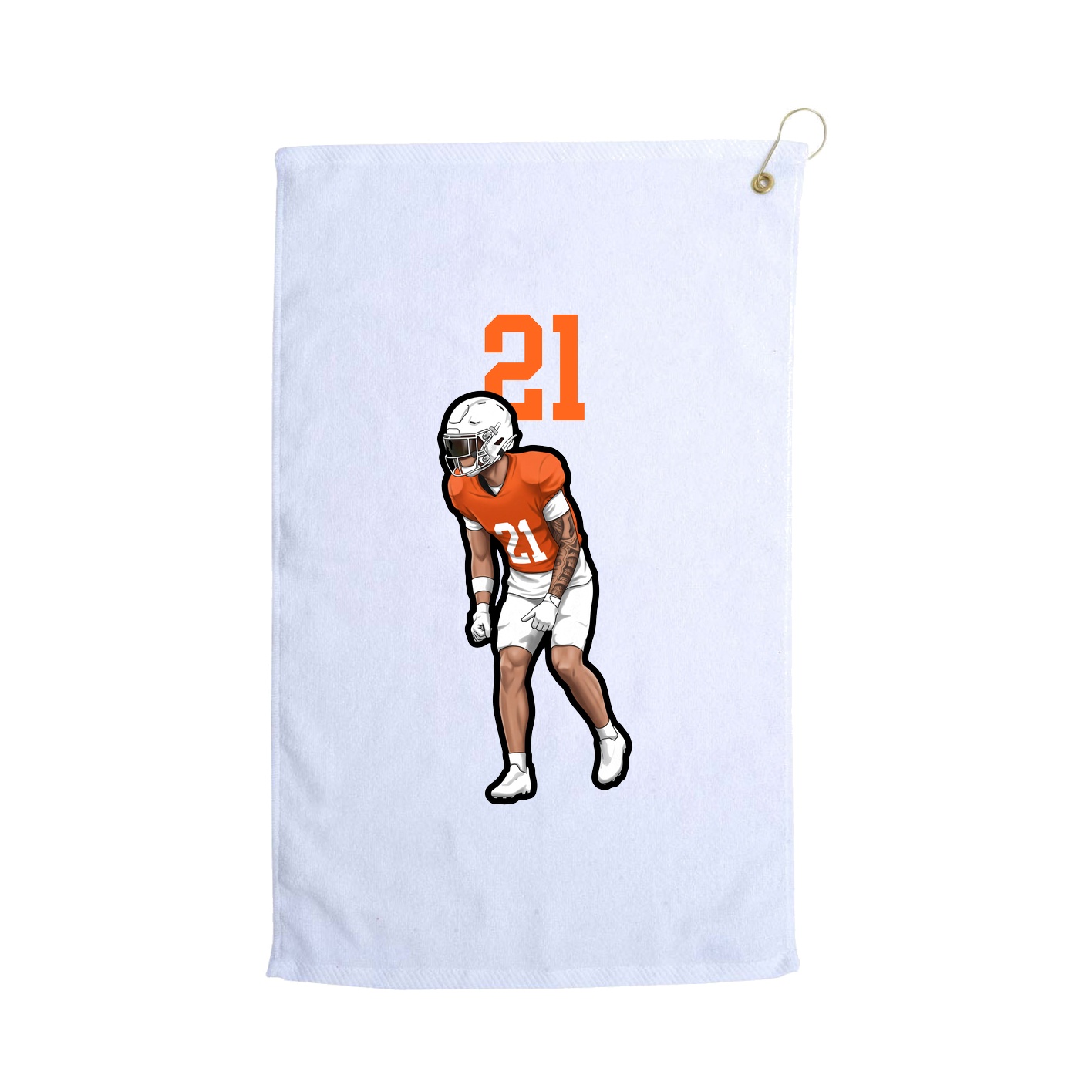 Golf Towel — Number Top in White