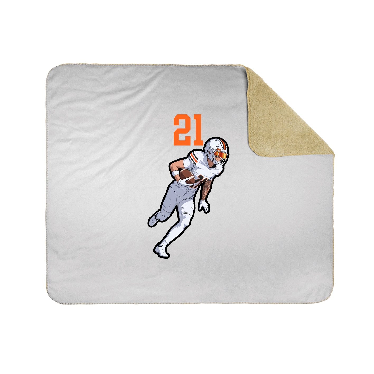 Throw Blanket — Number Top in White