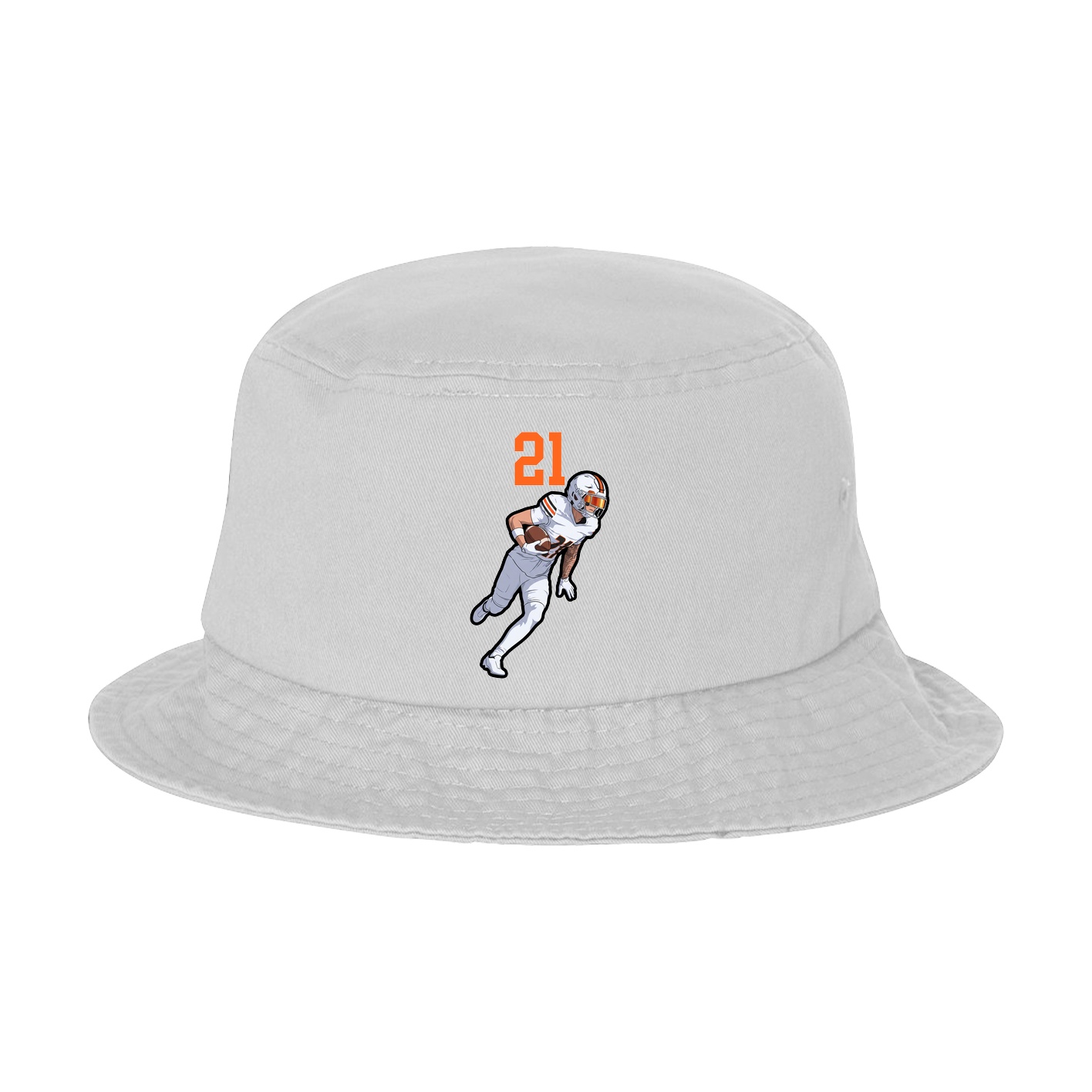 Bucket Cap — Number Top in White