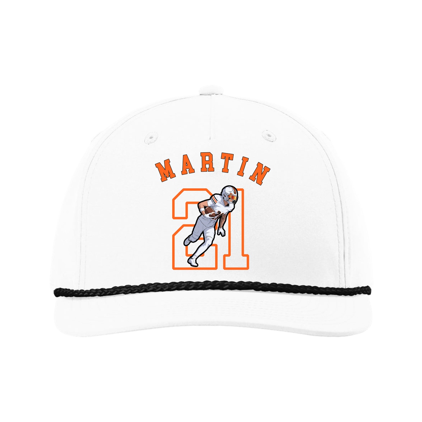 Five-Panel Classic Rope Cap — Shirsey Arch in White