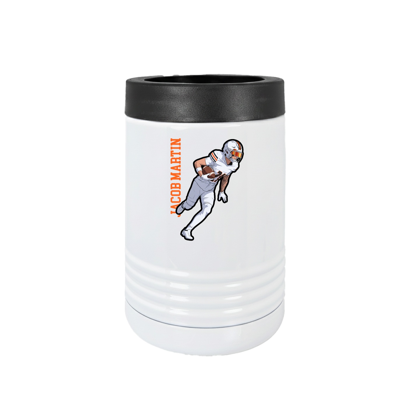 Beverage Holder — Name Vertical in White