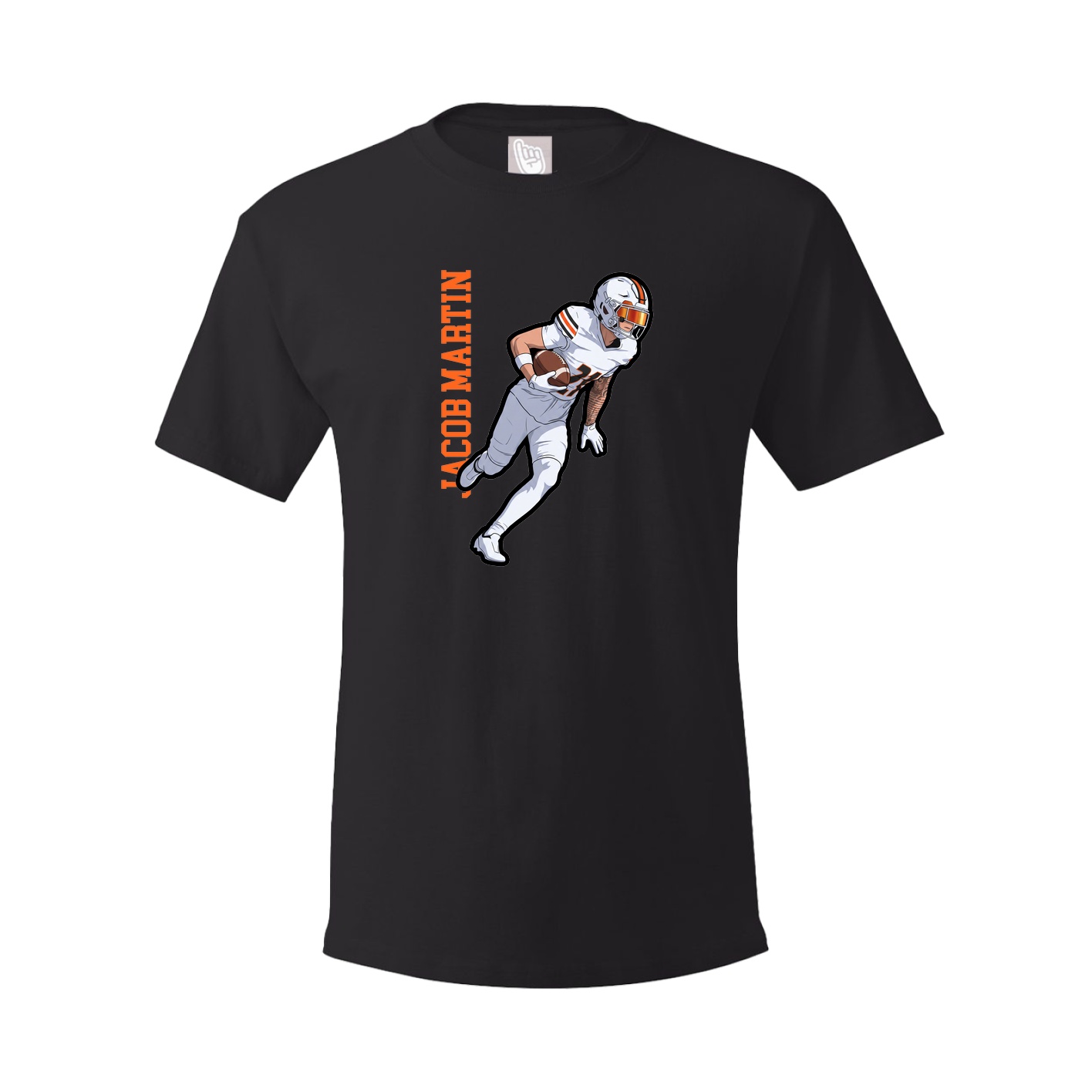 Youth Tee — Name Vertical in Black