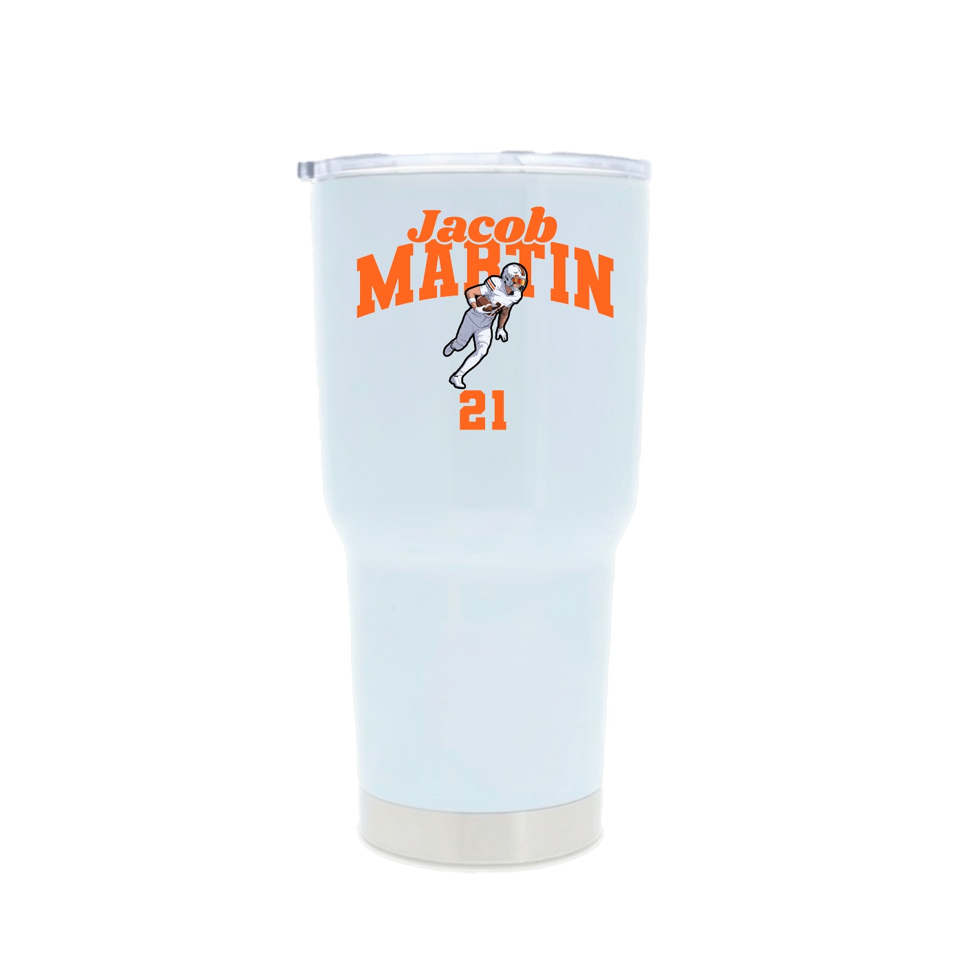30oz Stainless Steel Tumbler — Signature Arch in White