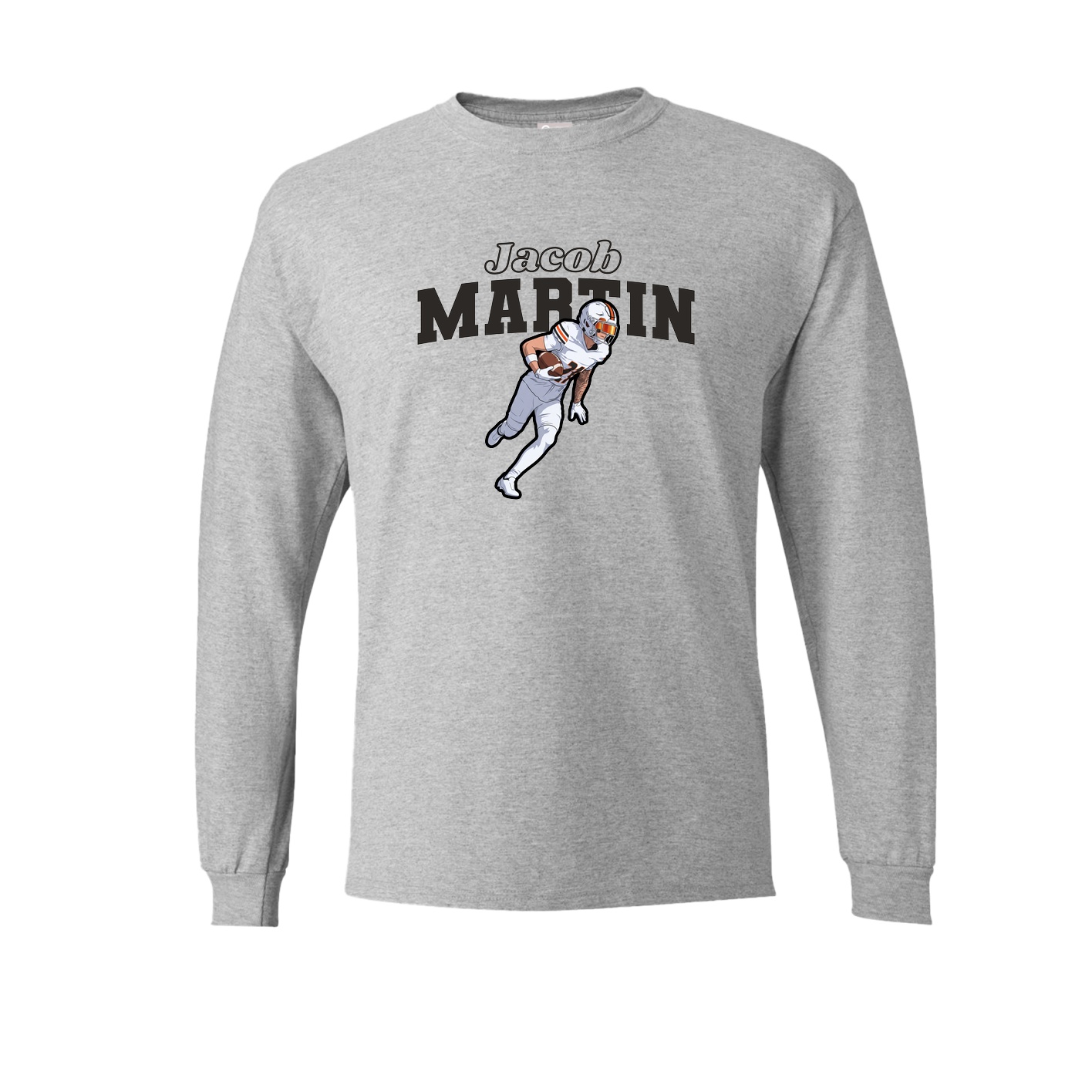 Long Sleeve Tee — Name Arch in Grey