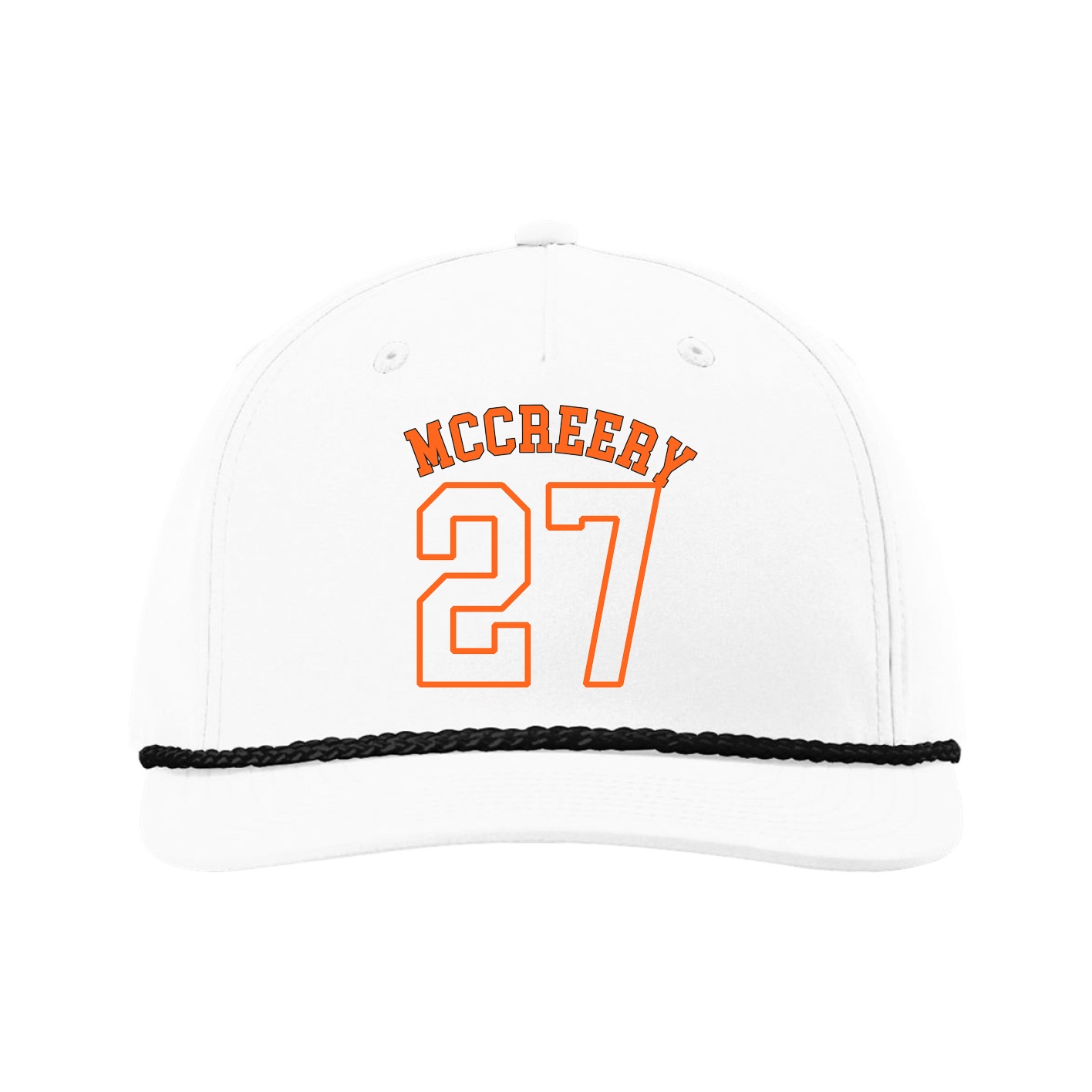 Five-Panel Classic Rope Cap — Shirsey Arch in White