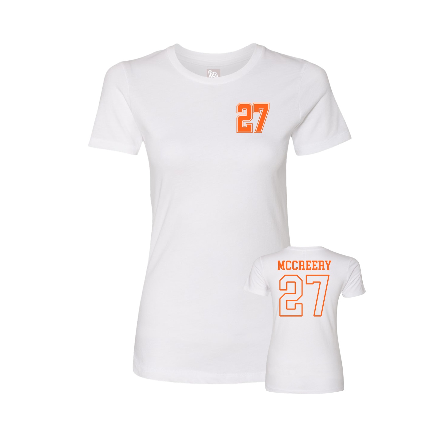 Womens Tee — Chest Back in White