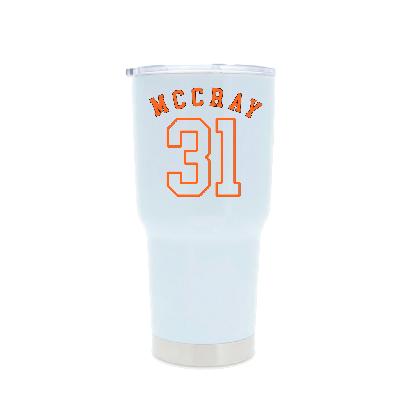 30oz Stainless Steel Tumbler — Shirsey Arch in White